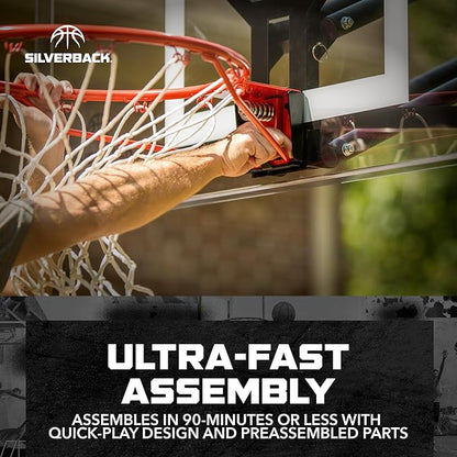 Silverback NXT Portable Adjustable 10ft Outdoor Basketball Hoop - 50" and 54" Basketball Goal