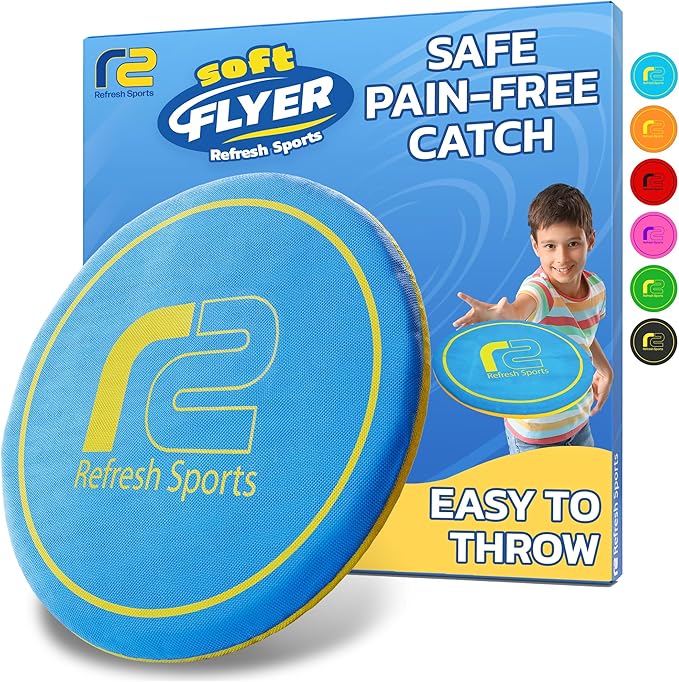 Soft Disc Flying Toy - Doesn't Hurt to Catch - Best Stocking Stuffers For Kids & Adults All Ages