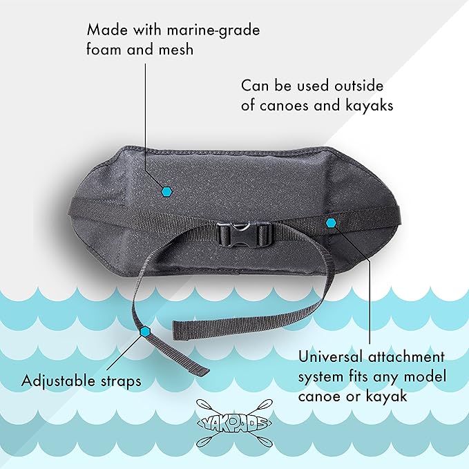 Lumbar Cushioned Seat Pad, Gel Seat Pad for Kayaks, Portable Seat Cushion for Outdoor Watersports