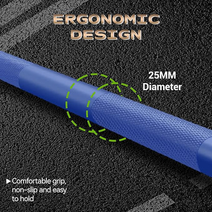 Barbell Bar for Weightlifting - 7FT Heavy Duty (1500LB/700LB), 4FT Short (500LB), 47" EZ Curl Bar