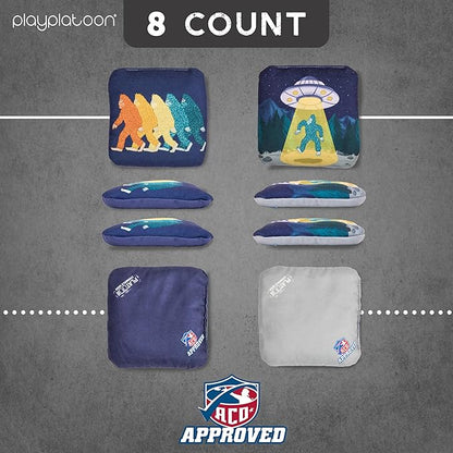 Play Platoon Cornhole Bags Set of 8 Regulation Professional Corn Hole Bean Bags ACO Approved