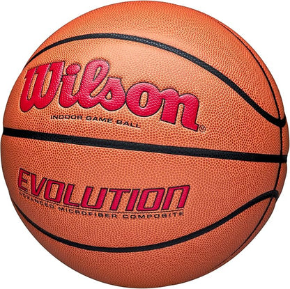 WILSON Evolution Indoor Game Basketballs - Size 5, Size 6 and Size 7