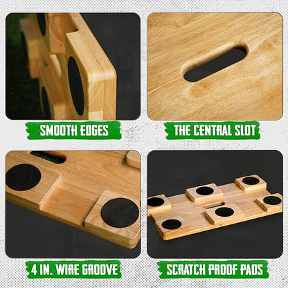 Wood Fitness Board, Exercise Platform or Wooden exercise board for resistance band exercises