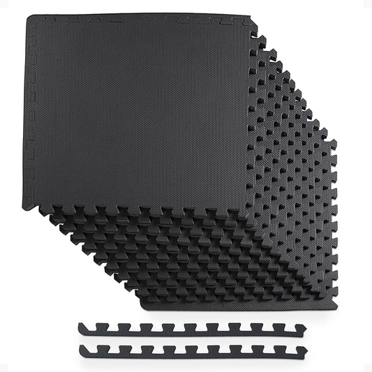 BalanceFrom Puzzle Exercise Mat 1/2-inch Thick, EVA Interlocking Foam Floor