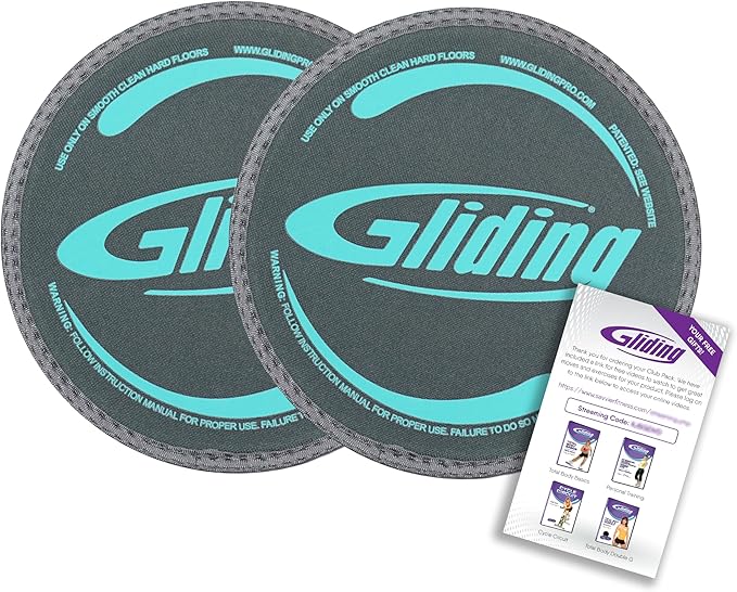 Gliding Discs for Working Out - Exercise Sliders for Carpet & Hardwood Floors 1 Pair, Authentic