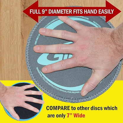 Gliding Discs for Working Out - Exercise Sliders for Carpet & Hardwood Floors 1 Pair, Authentic