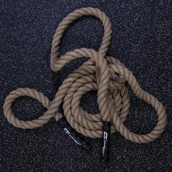 Capelli Sport Battling Ropes, Workout Battle Ropes for Strength Training and Cardio, Brown, 20 ft