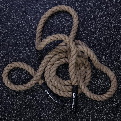 Capelli Sport Battling Ropes, Workout Battle Ropes for Strength Training and Cardio, Brown, 20 ft