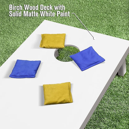 GoSports 4 ft x 2 ft Regulation Size Wooden Cornhole Boards Set - Includes Carrying Case and Over