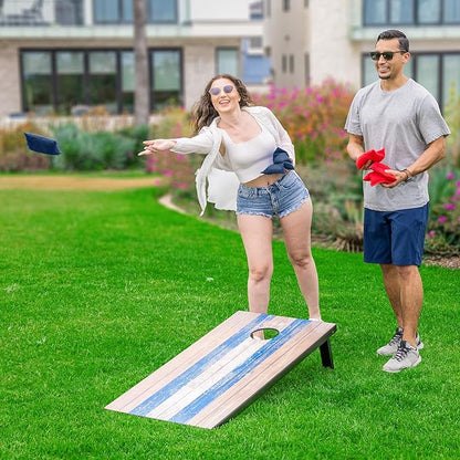 GoSports Portable Cornhole Sets, 8 Styles – Choose 4 x 2 ft or 3 x 2 ft - Boards Include 8 Bean