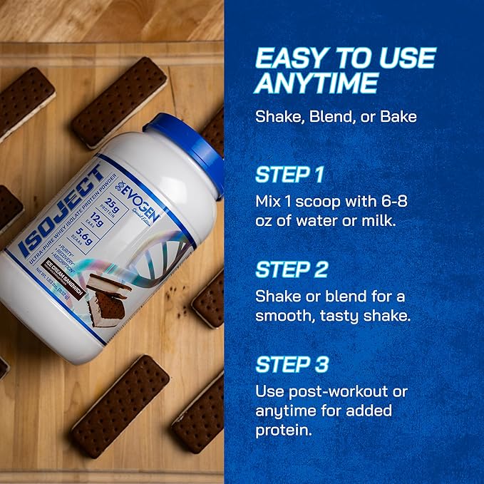 Evogen Isoject - Whey Protein Isolate | Ultra-Pure Whey Protein Powder with Ignitor Enzymes, BCAAs