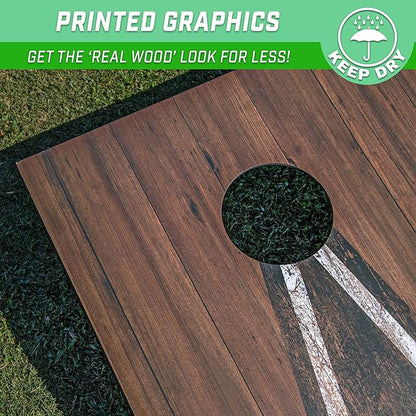 GoSports 3 x 2 ft Cornhole Board Set - Portable Outdoor Toss Game for Adults & Family - Includes