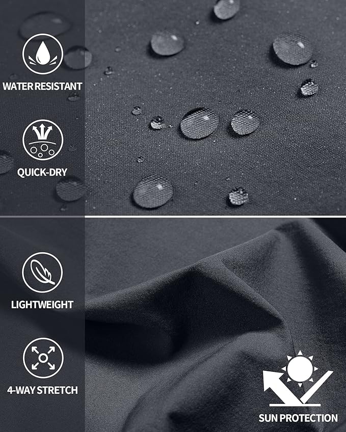 Men's Hiking Cargo Shorts Quick Dry Lightweight Travel Shorts with Multi Pockets for Fishing