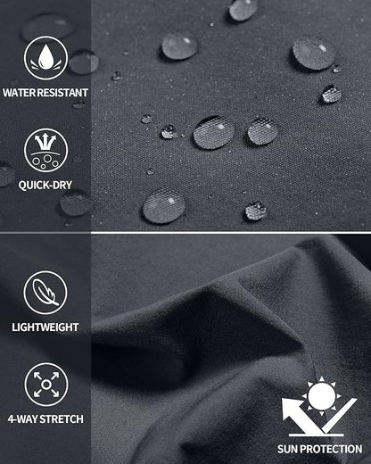 Men's Hiking Cargo Shorts Quick Dry Lightweight Travel Shorts with Multi Pockets for Fishing