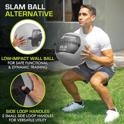 ProsourceFit Soft Medicine Balls, Wall Balls and Full Body Dynamic Exercises, Color-Coded Weights: