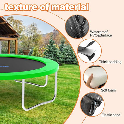 Trampoline Pad 10ft 12ft 14ft 15ft 16ft Trampoline Replacement Safety Pad, Waterproof and