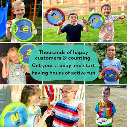 Fun Bouncy Paddle & Stringy Ball Toss & Catch Game - Easy to Use for Kids All Ages - Soft Foam