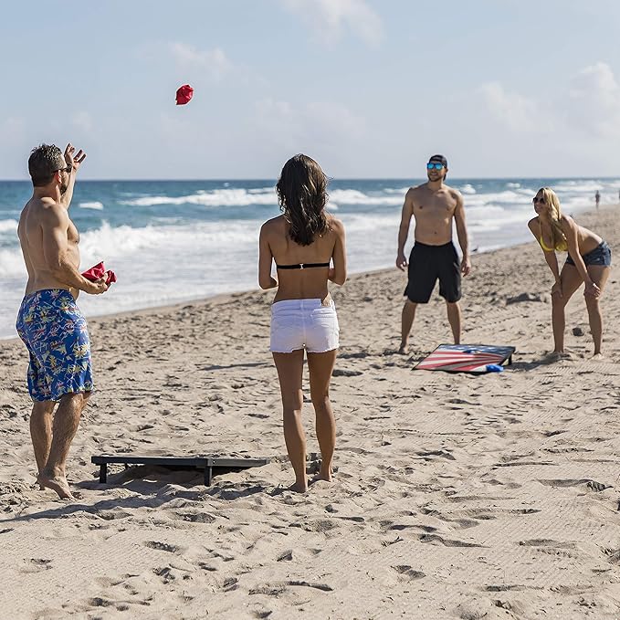 EastPoint Sports Cornhole Game Set Bean Bag Toss MDF - 2' W x 3' L - Built-In Storage, Convenient