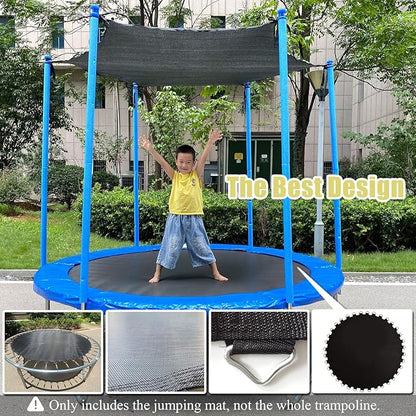 Trampoline Mat, Fits 8FT Frame, with 42/48 V-Rings and Spring Tool, Replacement Jumping Mat