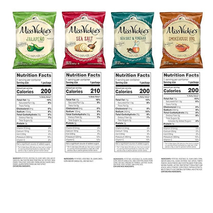 Miss Vickie's Kettle Cooked Potato Chips, Variety Pack, 1.375 Ounce (Pack of 28)