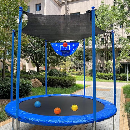 Trampoline Basketball Hoop, Attachment with Pump and Mini Ball, Universal Trampoline Accessories