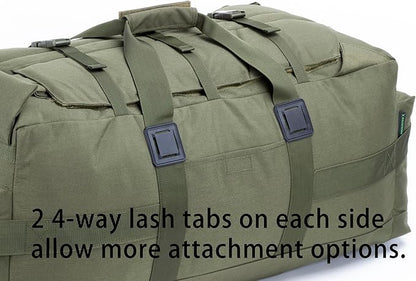 Large Military Duffle Bag Backpack Tactical Field Gear Equipment Duffel Bag Army Deployment Bag 85L