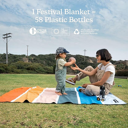 Nomadix Festival Blanket - Perfect for Picnics, Camping, & Lawn Seating - Plush Top & Water