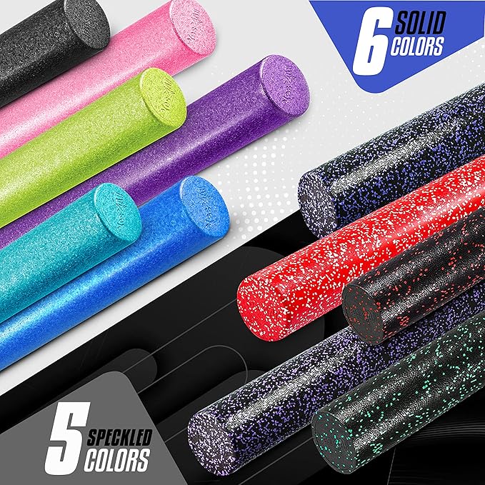 Yes4All High-Density EPP Round Back Roller Foam, Exercise Foam Roller for Yoga, Pilates &