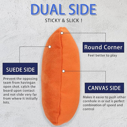 EunHo Dual Sided Cornhole Bags Regulation Set of 8 Professional Cornhole Bean Bags Slick and Stick