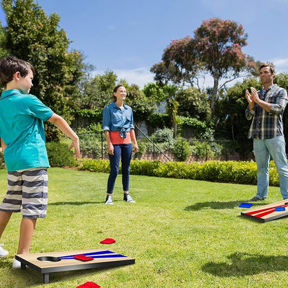 GoSports 2 ft x1 ft Portable Size Cornhole - Choose Classic or Wood Designs - Game Set with 6 Bean