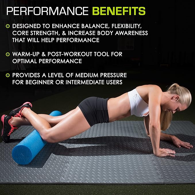 ProsourceFit Flex Foam Rollers for Muscle Massage, Physical Therapy, Core & Balance Exercises