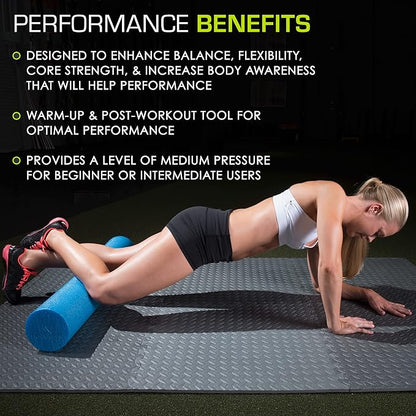 ProsourceFit Flex Foam Rollers for Muscle Massage, Physical Therapy, Core & Balance Exercises