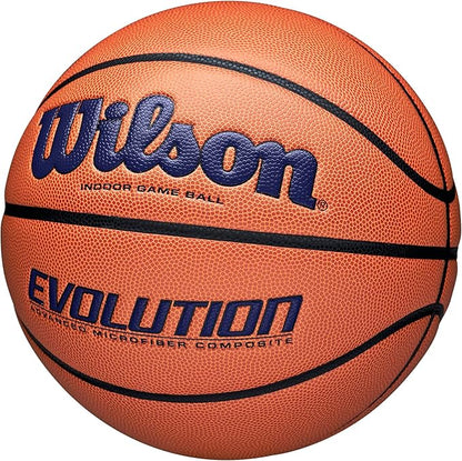WILSON Evolution Indoor Game Basketballs - Size 5, Size 6 and Size 7