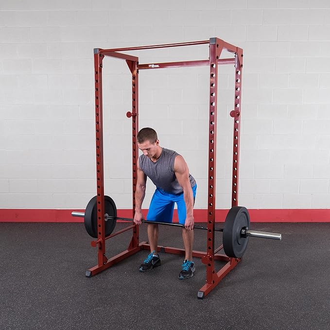 Best Fitness Power Rack - 14-Gauge Steel Home Gym with 500lb Capacity, Chin Bar, 23 Adjustable