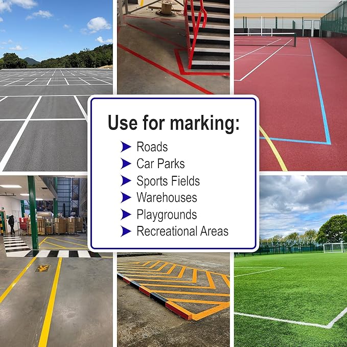 Line Marker, Grass and Road Spray Paint, Athletic Field Striping Paint Spray -White 26 Fl Oz (Pack