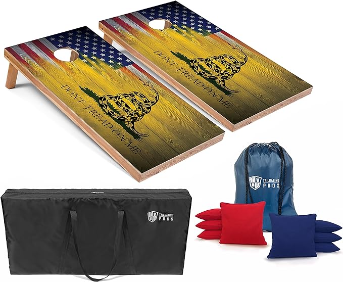 Tailgating Pros Cornhole Boards - 4'x2' Lightweight Cornhole Game- Includes Carrying Case, Set of 8