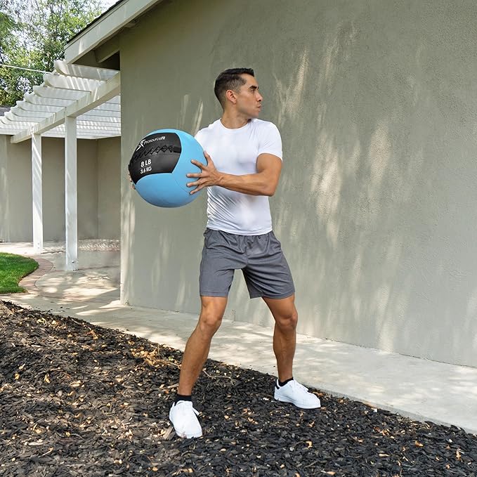ProsourceFit Soft Medicine Balls, Wall Balls and Full Body Dynamic Exercises, Color-Coded Weights: