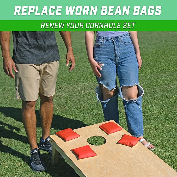 GoSports Classic Cornhole Bean Bags Set of 4-16 Colors Available - Regulation All Weather, Mix and