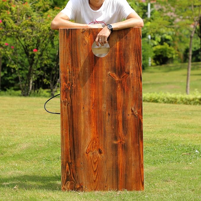 Solid Wood Premium Cornhole Game Set, Bean Bag Toss Game for Tailgate, Outdoor, Backyard