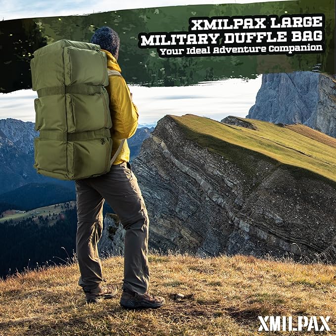 100L Large Military Duffle Bag Deployment Duffel Bag Sports Equipment Travel Luggage Bag with