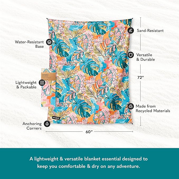 Nomadix Festival Blanket - Perfect for Picnics, Camping, & Lawn Seating - Plush Top & Water