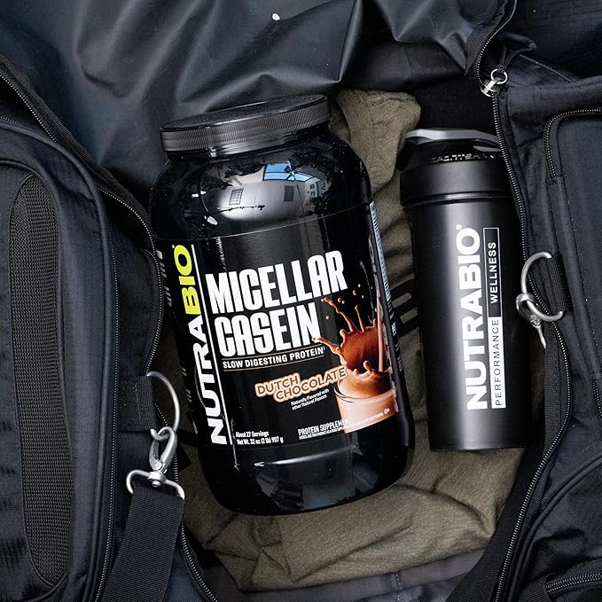 NutraBio Casein Protein Powder, Micellar Casien Powder, 25g Slow Digesting Protein, Helps Keep You