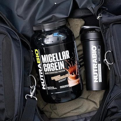 NutraBio Casein Protein Powder, Micellar Casien Powder, 25g Slow Digesting Protein, Helps Keep You