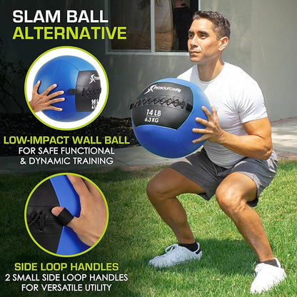 ProsourceFit Soft Medicine Balls, Wall Balls and Full Body Dynamic Exercises, Color-Coded Weights: