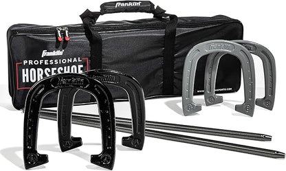 Franklin Sports Horseshoes Sets - Metal Horseshoe Game Sets for Adults + Kids - Official Weight