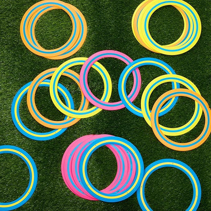 Jenaai 20 Pcs Flying Disc for Kids 10 Inch Flying Ring Adults Pool Disc for Family Outdoor Beach