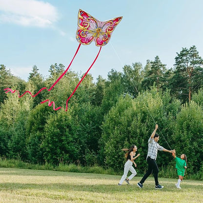 Xida Butterfly Kite for Kids & Adults, Easy to Fly, Ages 4-8, Large Kite with 300ft Handle, Perfect