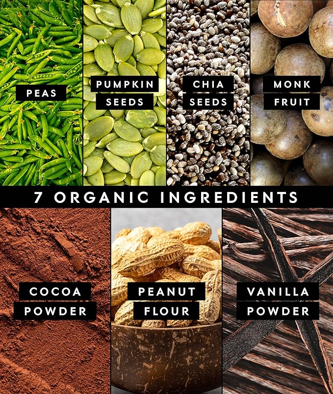 Truvani Vegan Pea Protein Powder | Chocolate Peanut Butter | 20g Organic Plant Based Protein | 20