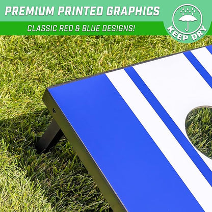 GoSports Portable Cornhole Sets, 8 Styles – Choose 4 x 2 ft or 3 x 2 ft - Boards Include 8 Bean
