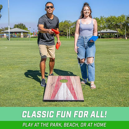GoSports 3 x 2 ft Cornhole Board Set - Portable Outdoor Toss Game for Adults & Family - Includes